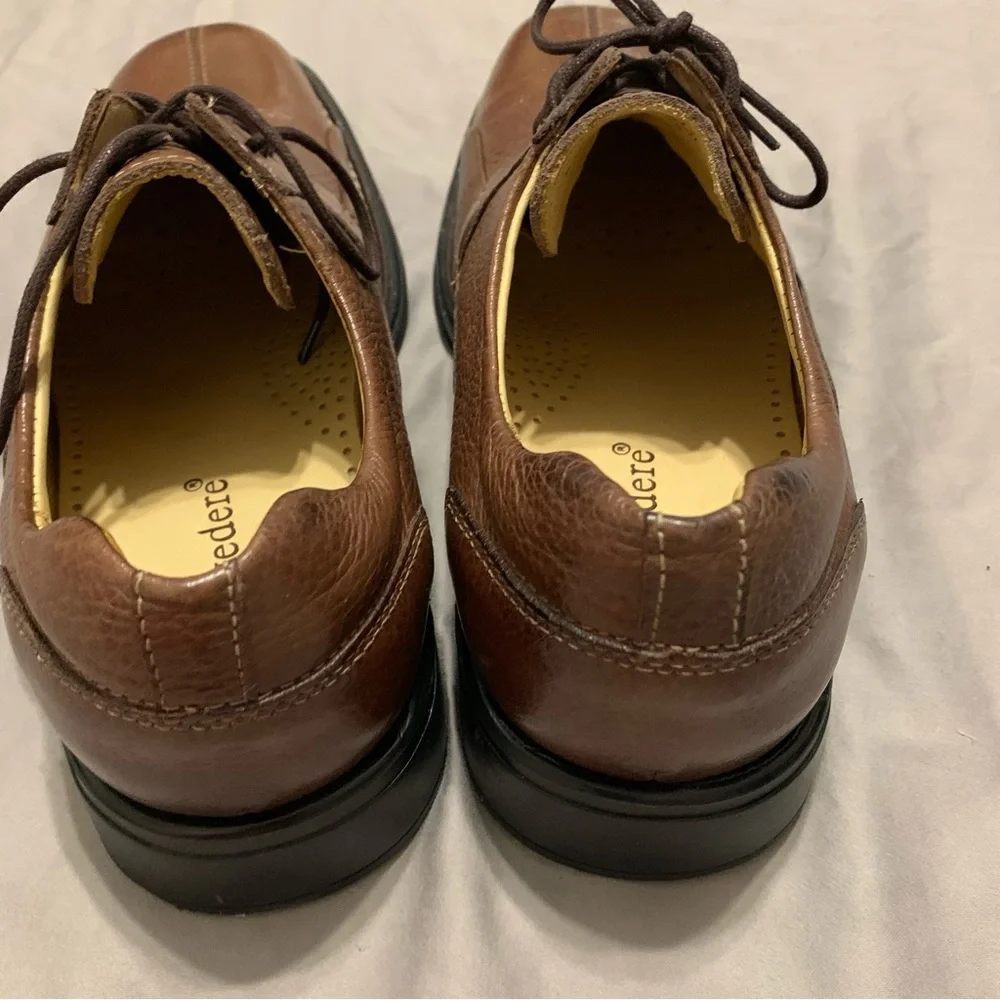 Studio Belvedere Men's Brown Leather  9.5 NWOT‎ Dress Shoes